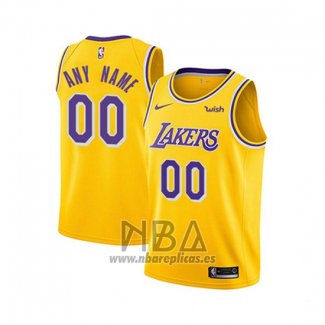 Camiseta Nino Los Angeles Lakers Personalizada Icon 2018-19 Amarillo