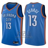 Camiseta Oklahoma City Thunder Paul George NO 13 2017-18 Azul