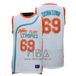 Camiseta Pelicula Flint Tropscs Vture Downtown NO 69 Blanco