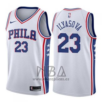 Camiseta Philadelphia 76ers Ersan Ilyasova NO 23 Association 2017-18 Blanco