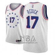 Camiseta Philadelphia 76ers J.j. Redick NO 17 Earned 2018-19 Gris