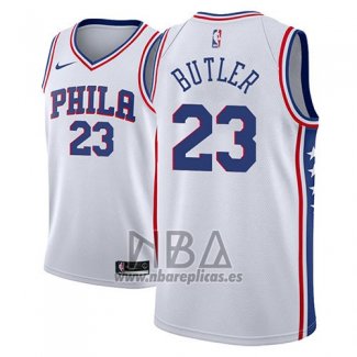 Camiseta Philadelphia 76ers Jimmy Butler NO 23 Association 2018-19 Blanco