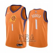 Camiseta Phoenix Suns Devin Booker NO 1 Statement 2019-20 Naranja