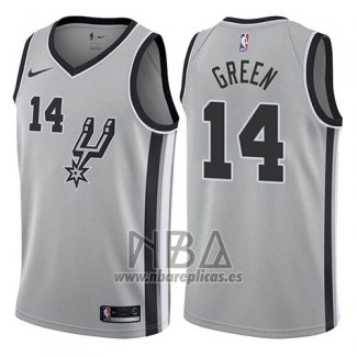 Camiseta San Antonio Spurs Danny Green NO 14 Statement 2017-18 Gris