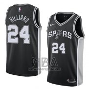 Camiseta San Antonio Spurs Darrun Hilliard NO 24 Icon 2018 Negro