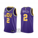 Camiseta Utah Jazz Joe Ingles Hardwood NO 2 Classics Violeta