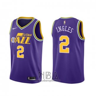 Camiseta Utah Jazz Joe Ingles Hardwood NO 2 Classics Violeta