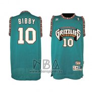 Camiseta Vancouver Grizzlies Mike Bibby NO 10 Historic Retro Verde